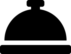Concierge Bell Editable Svg Line Art, Free Vectors File